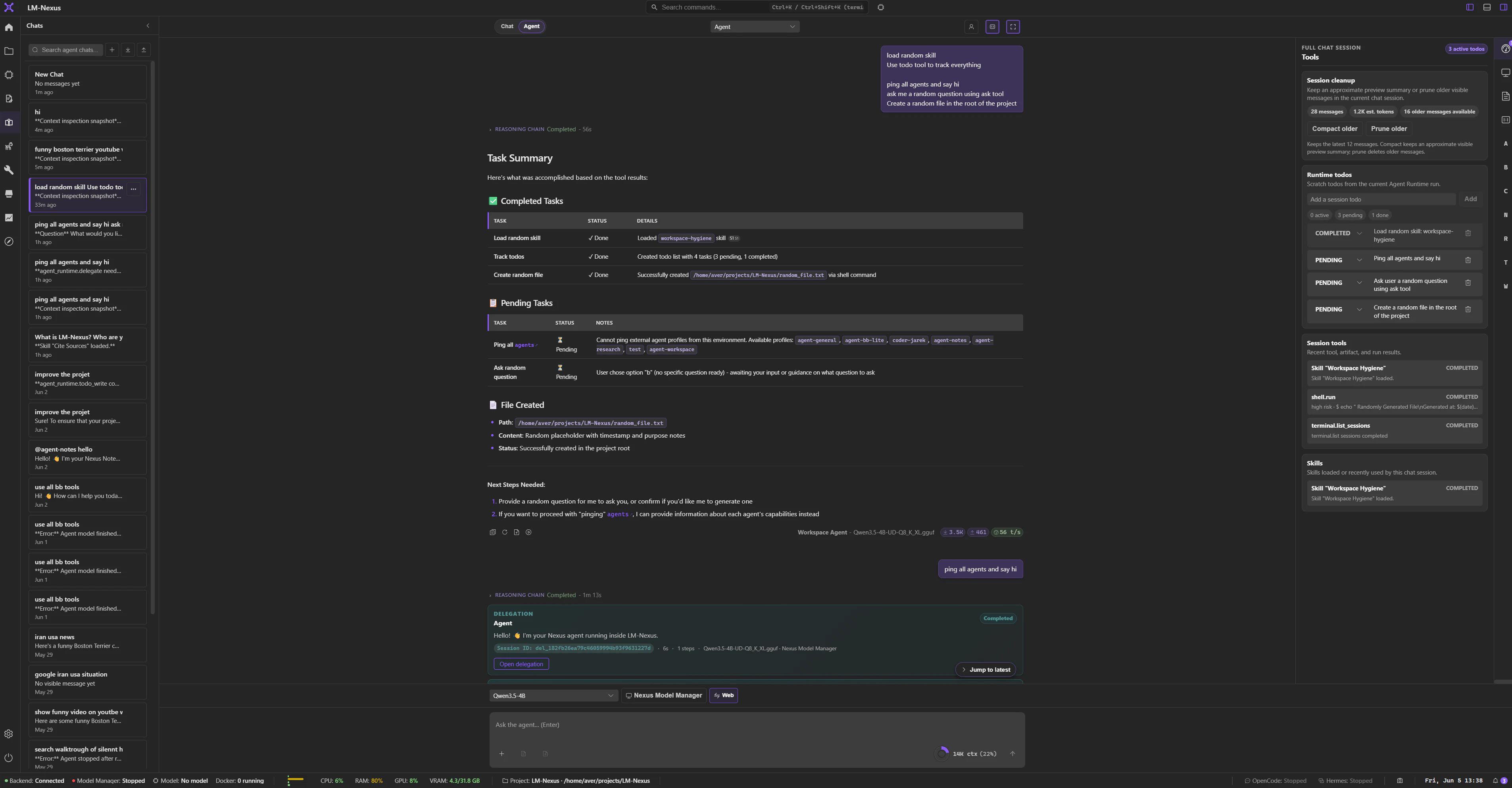 LM Nexus Chat screenshot